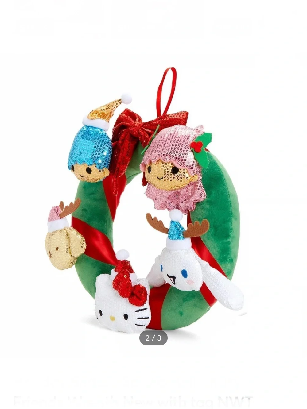 NWT Sanrio and friends sequin wreath